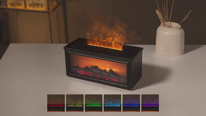Fireplace Flame Humidifier & Aroma Diffuser – Essential Oil Air Moisturiser for Home