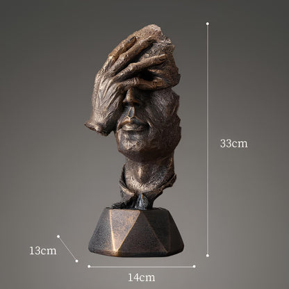 Resin Thinker Sculpture - Homevalley.co.uk