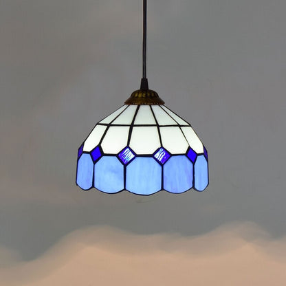 Retro Tiffany Glass Bedroom, Living Room, Ceiling Pendant Light - Homevalley.co.uk