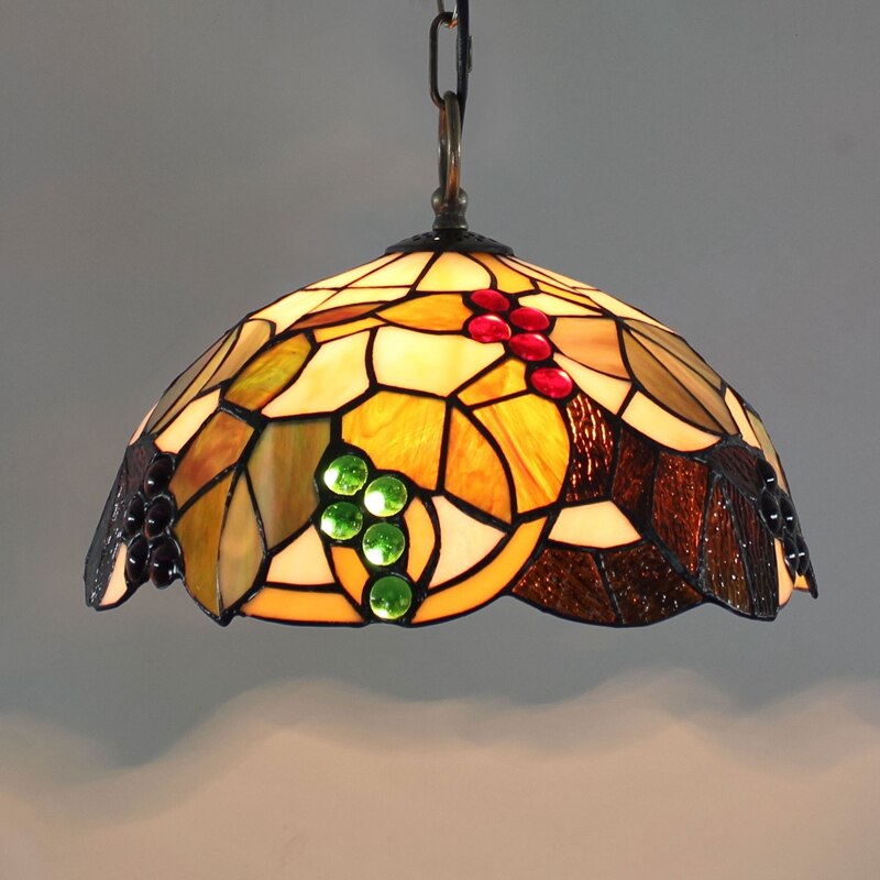 Retro Tiffany Glass Bedroom, Living Room, Ceiling Pendant Light - Homevalley.co.uk