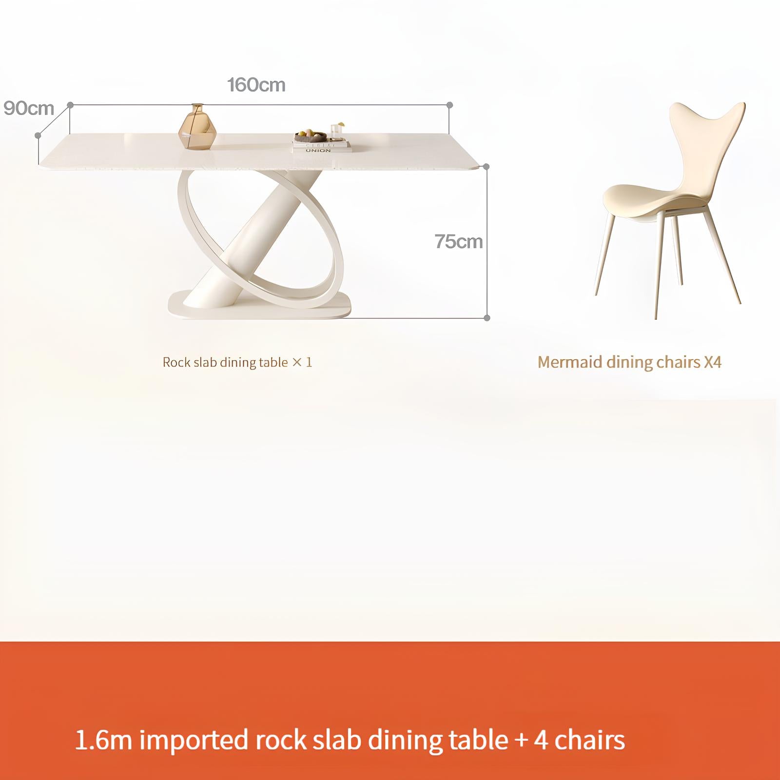 Rock Slab Dining Table And Chairs - Homevalley.co.uk