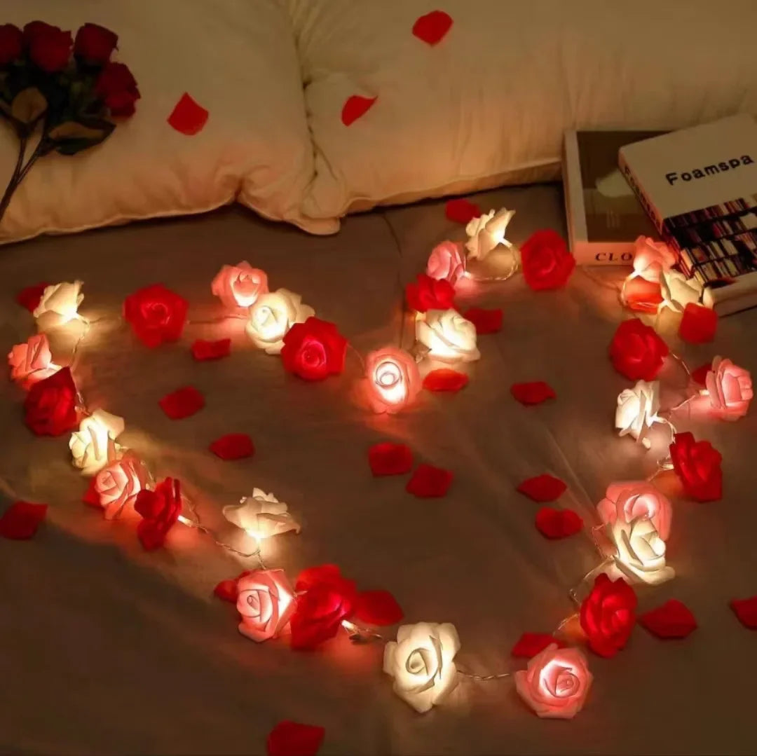 Rose Led Light String Romantic Valentine's Day lights - Homevalley.co.uk