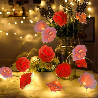 Rose Led Light String Romantic Valentine's Day lights - Homevalley.co.uk