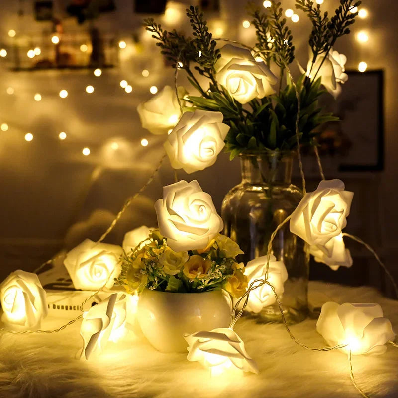 Rose Led Light String Romantic Valentine's Day lights - Homevalley.co.uk