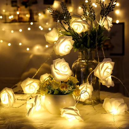 Rose Led Light String Romantic Valentine's Day lights - Homevalley.co.uk
