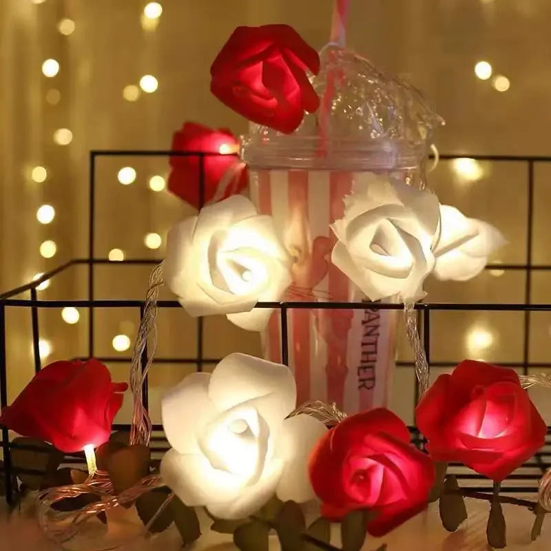 Rose Led Light String Romantic Valentine's Day lights - Homevalley.co.uk