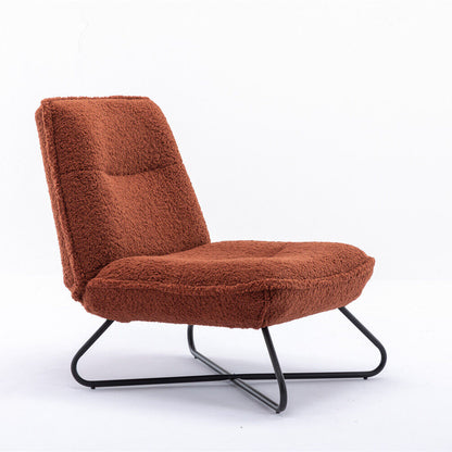 Soft Padded Accent Chair With Metal Cross Base - Homevalley.co.uk