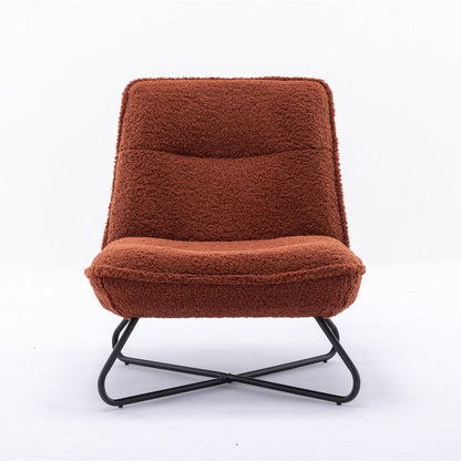 Soft Padded Accent Chair With Metal Cross Base - Homevalley.co.uk