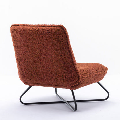 Soft Padded Accent Chair With Metal Cross Base - Homevalley.co.uk