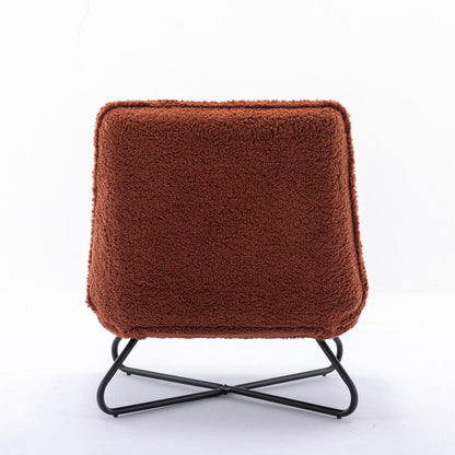 Soft Padded Accent Chair With Metal Cross Base - Homevalley.co.uk