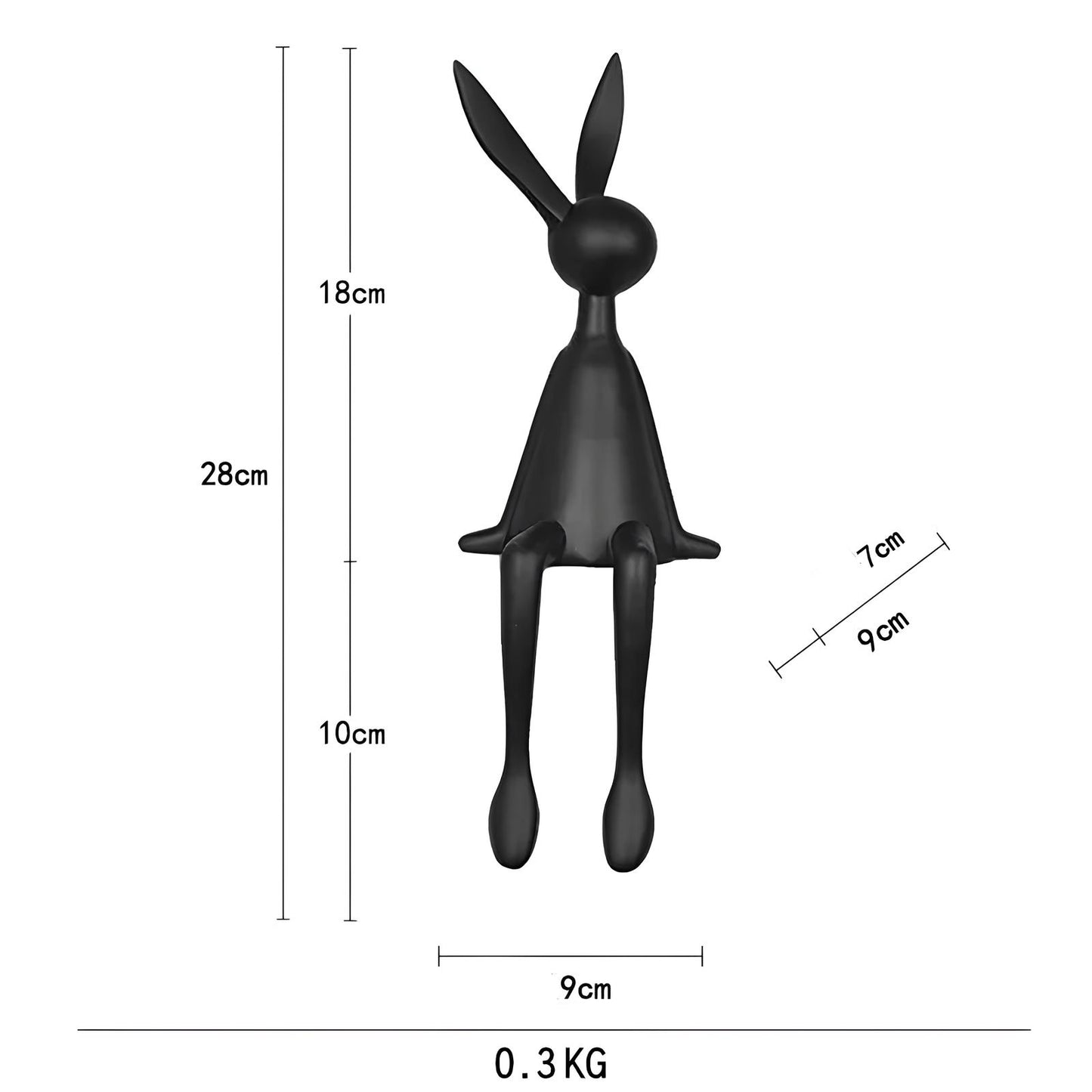 Sitting Rabbit Statue Figurine Home Decor - Homevalley.co.uk