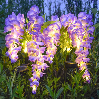Solar LED Wisteria Flower Garden Lights – Waterproof Outdoor Lawn Lamp & Decorative Pathway Light