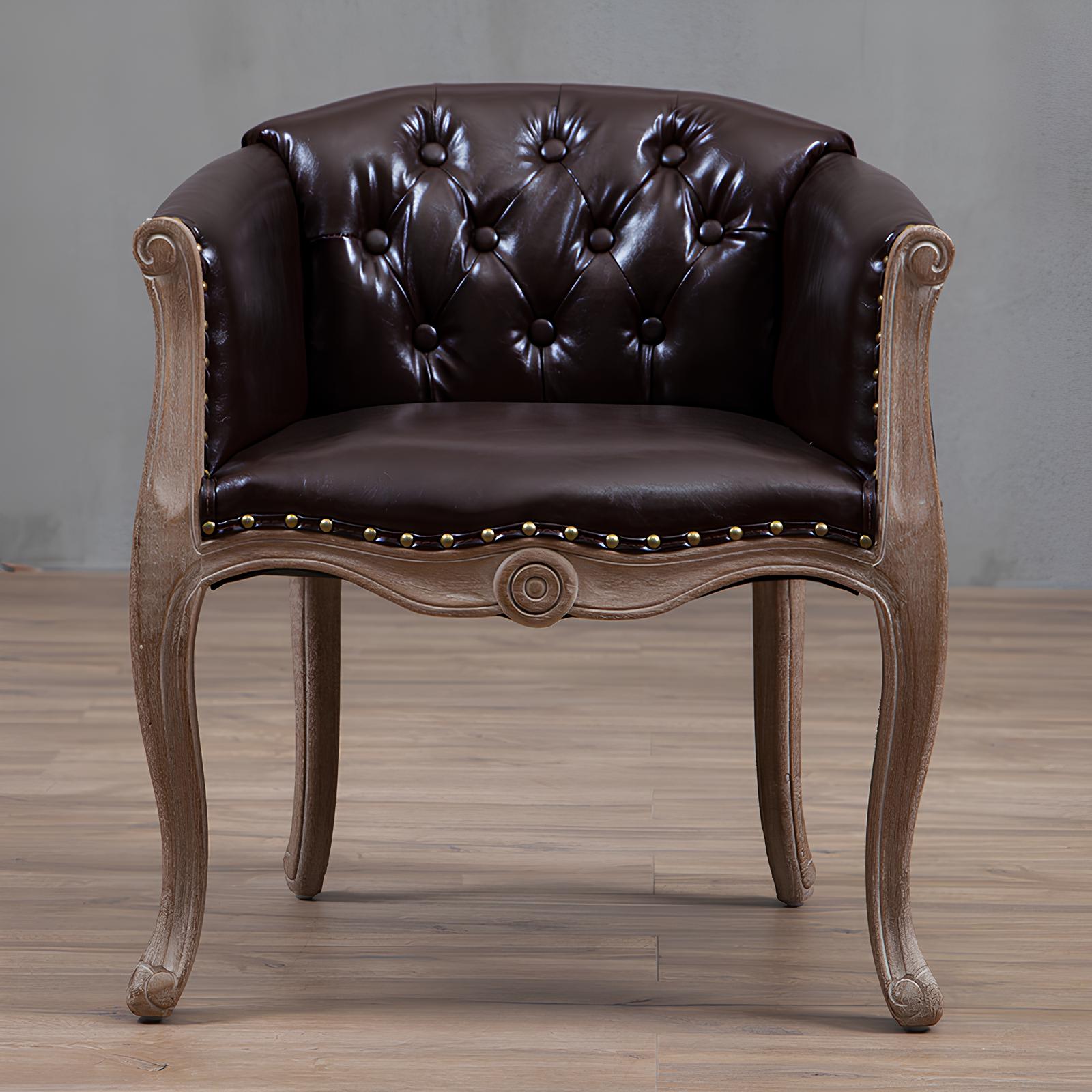 Solid Wood Accent Armchair - Homevalley.co.uk