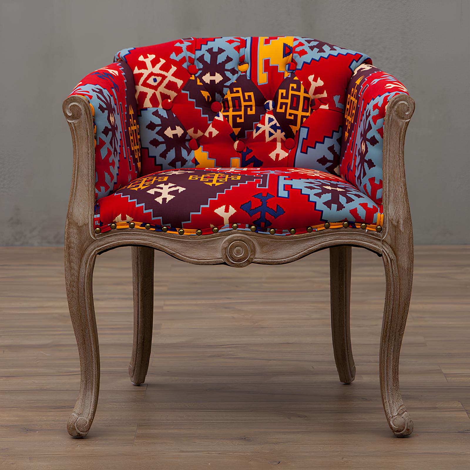 Solid Wood Accent Armchair - Homevalley.co.uk