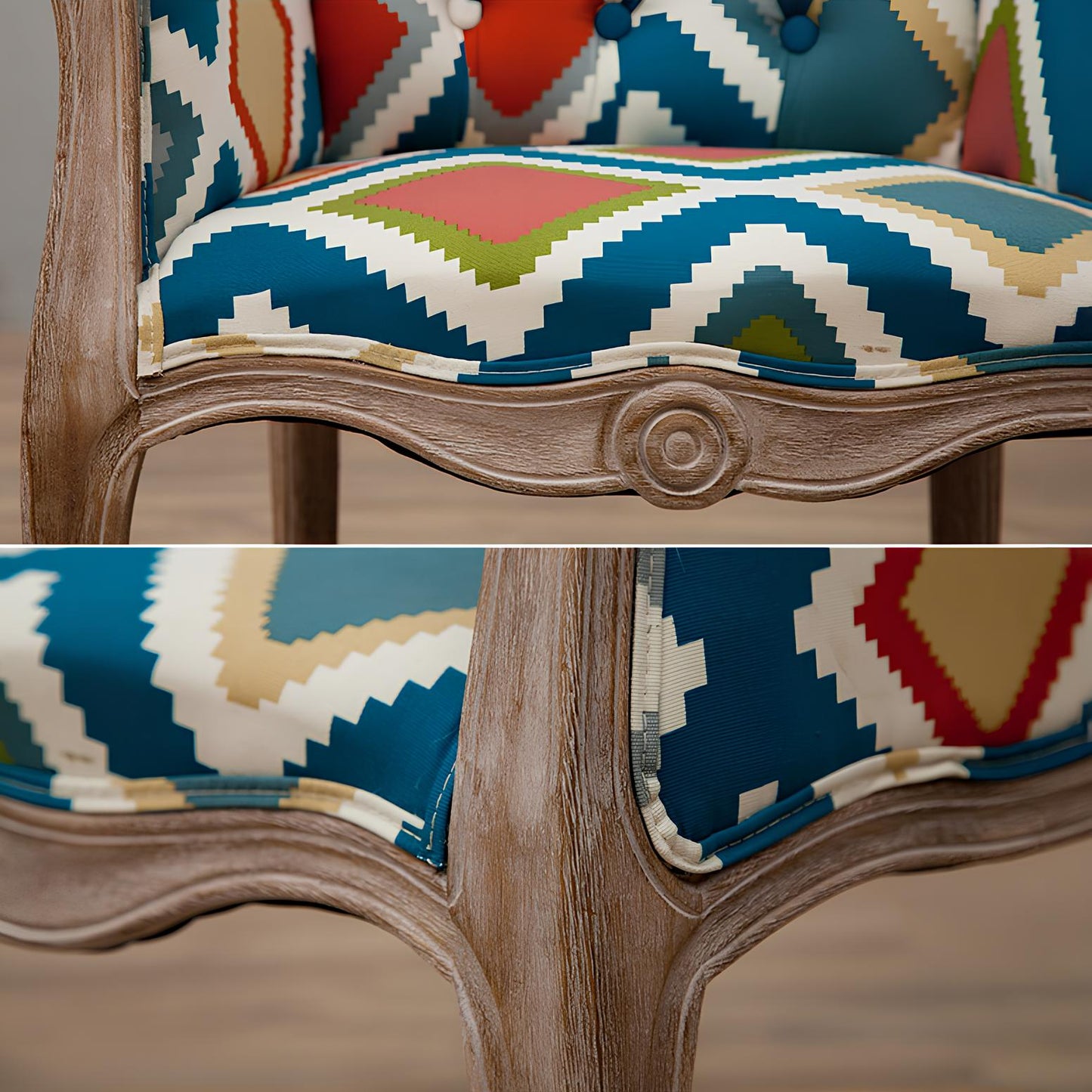 Solid Wood Accent Armchair - Homevalley.co.uk