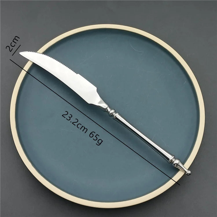 Knife with measurements on a dark background