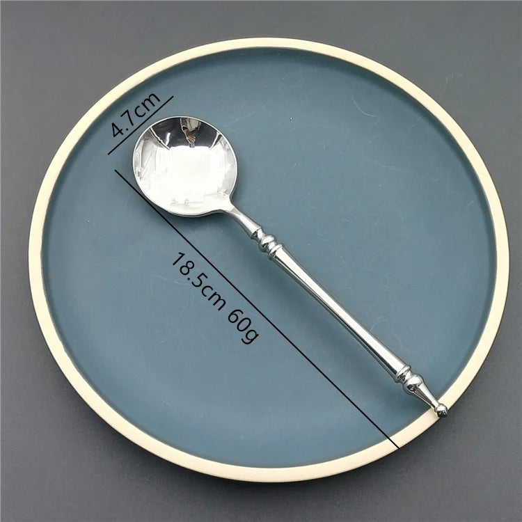 Lotus Luxe Stainless Steel Cutlery Set – High Mirror Polish Flatware Collection