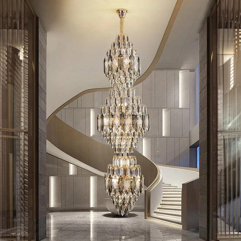 Stunning Crystal Staircase Chandelier - Homevalley.co.uk