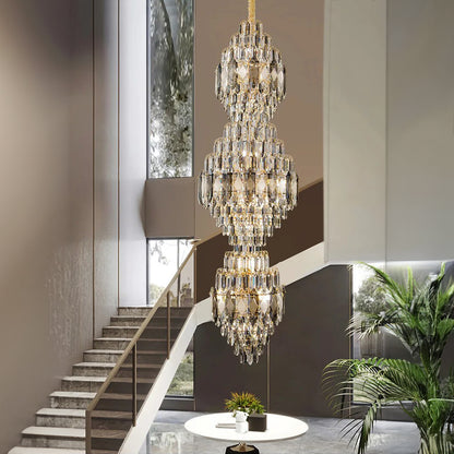 Stunning Crystal Staircase Chandelier - Homevalley.co.uk