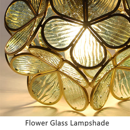 Tiffany Glass Flower Pendant Lamp - Homevalley.co.uk