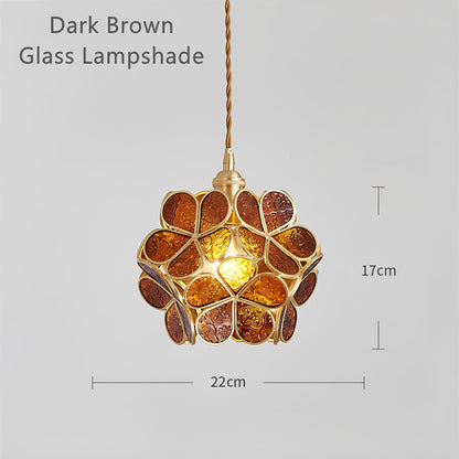 Tiffany Glass Flower Pendant Lamp - Homevalley.co.uk