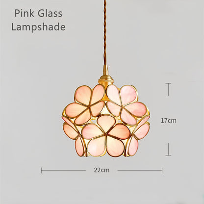 Tiffany Glass Flower Pendant Lamp - Homevalley.co.uk