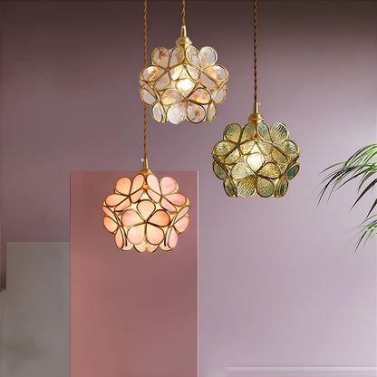 Tiffany Glass Flower Pendant Lamp - Homevalley.co.uk