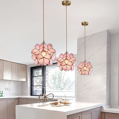 Tiffany Glass Flower Pendant Lamp - Homevalley.co.uk
