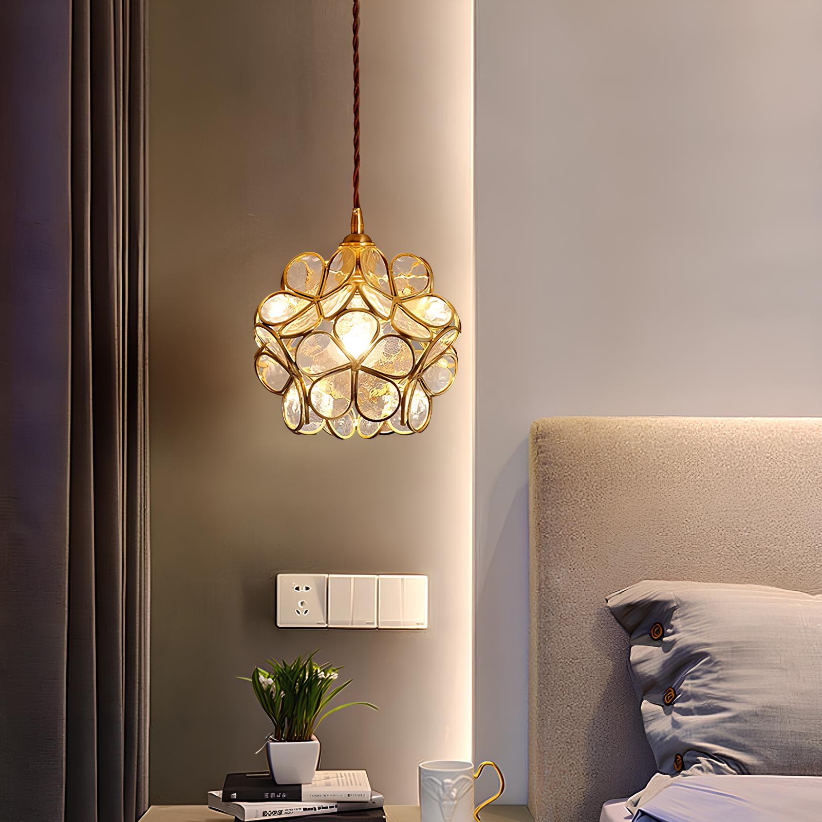 Tiffany Glass Flower Pendant Lamp - Homevalley.co.uk