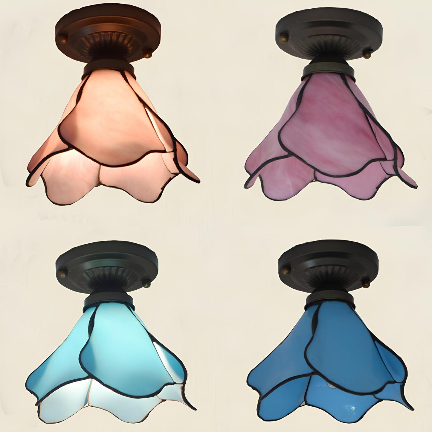 Tiffany Lotus Pendant Ceiling Lamp - Homevalley.co.uk