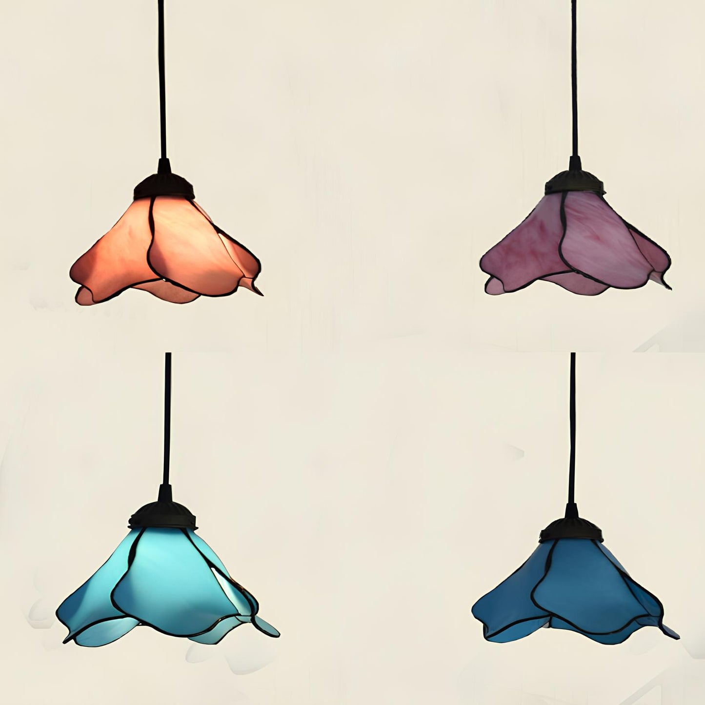 Tiffany Lotus Pendant Ceiling Lamp - Homevalley.co.uk