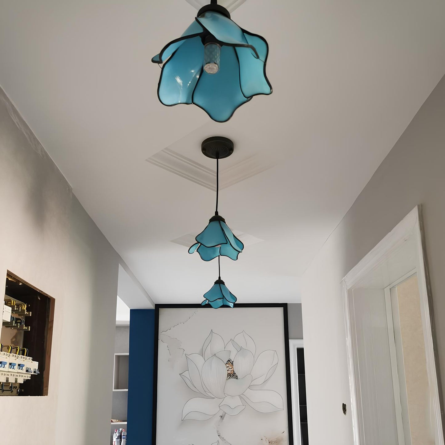 Tiffany Lotus Pendant Ceiling Lamp - Homevalley.co.uk