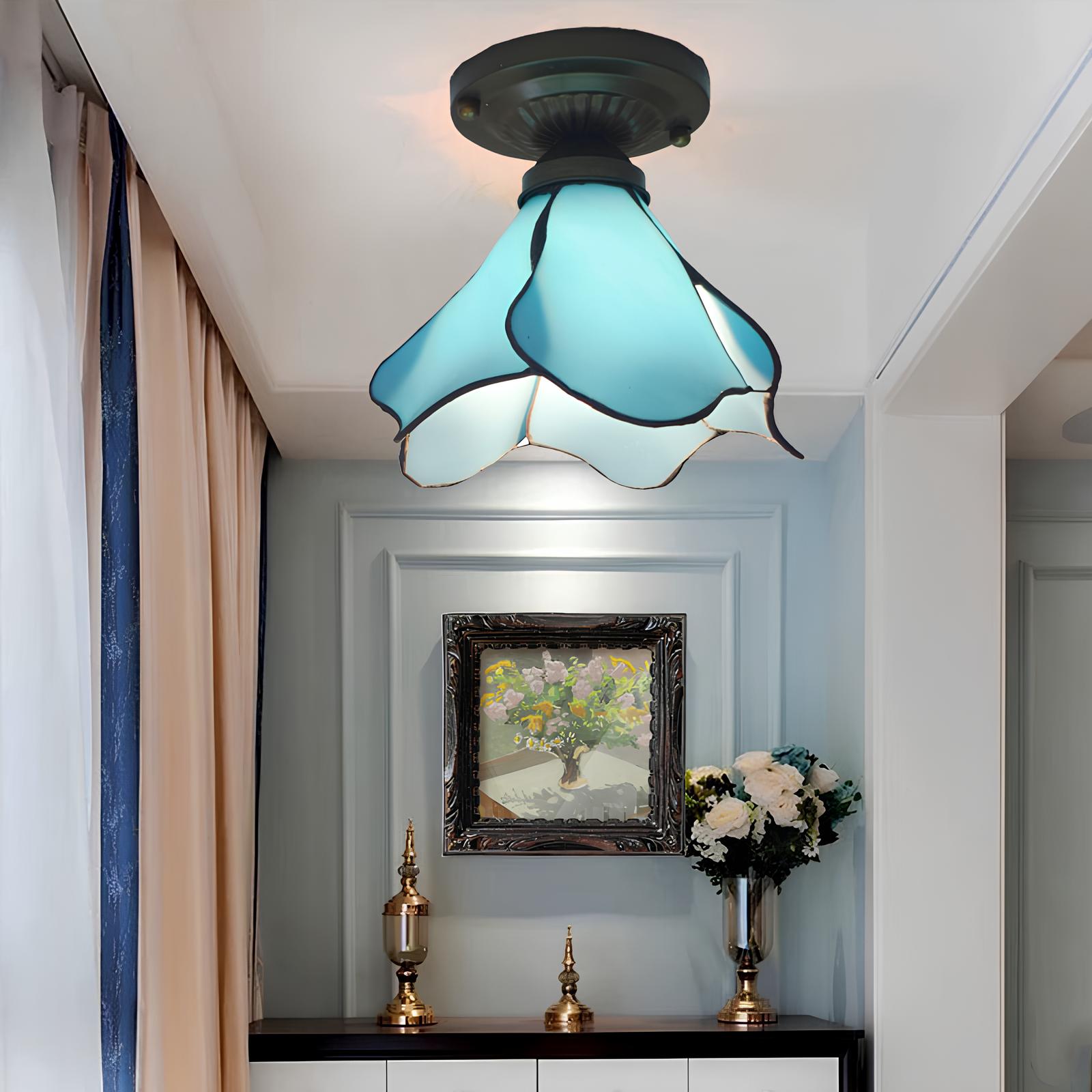 Tiffany Lotus Pendant Ceiling Lamp - Homevalley.co.uk