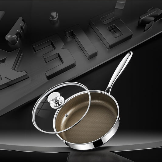 Titanium 316 Stainless Steel Non Stick Frying Pan - Homevalley.co.uk