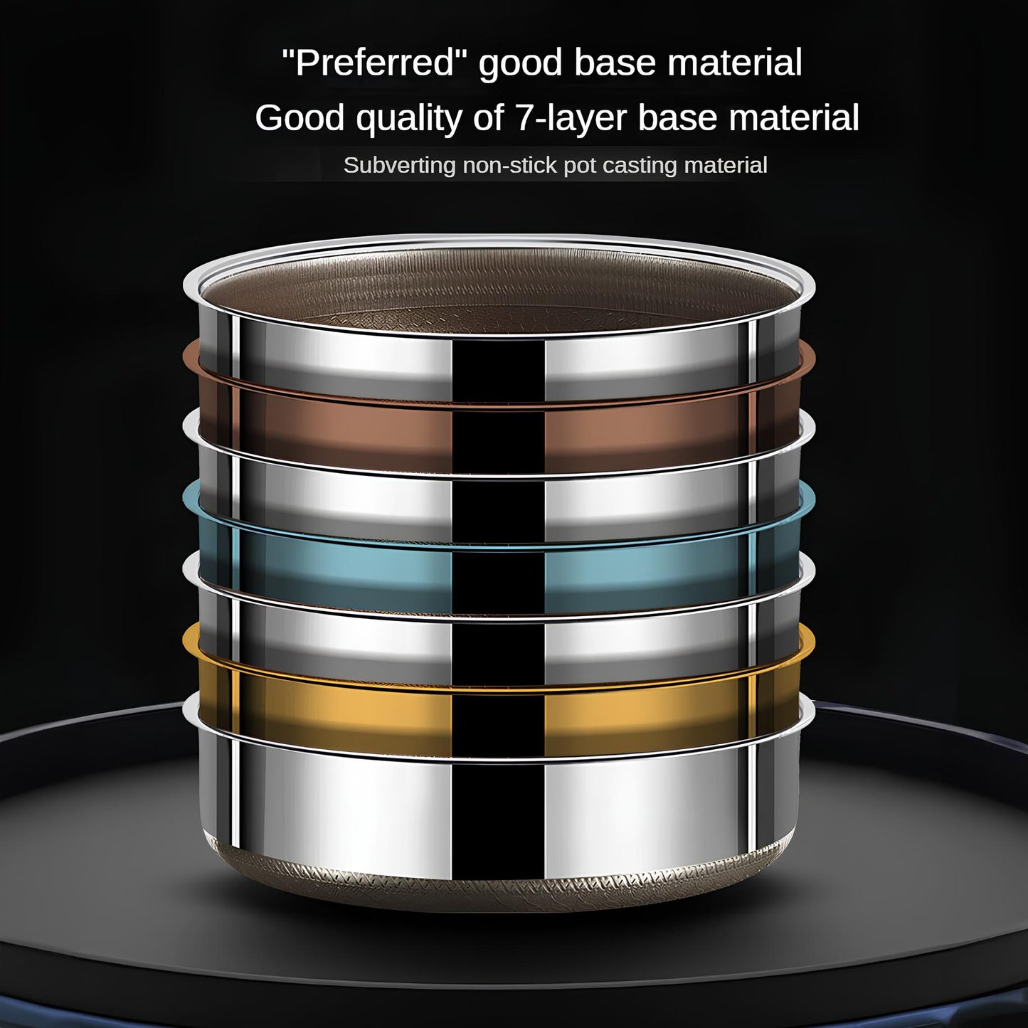 Titanium 316 Stainless Steel Non Stick Frying Pan - Homevalley.co.uk