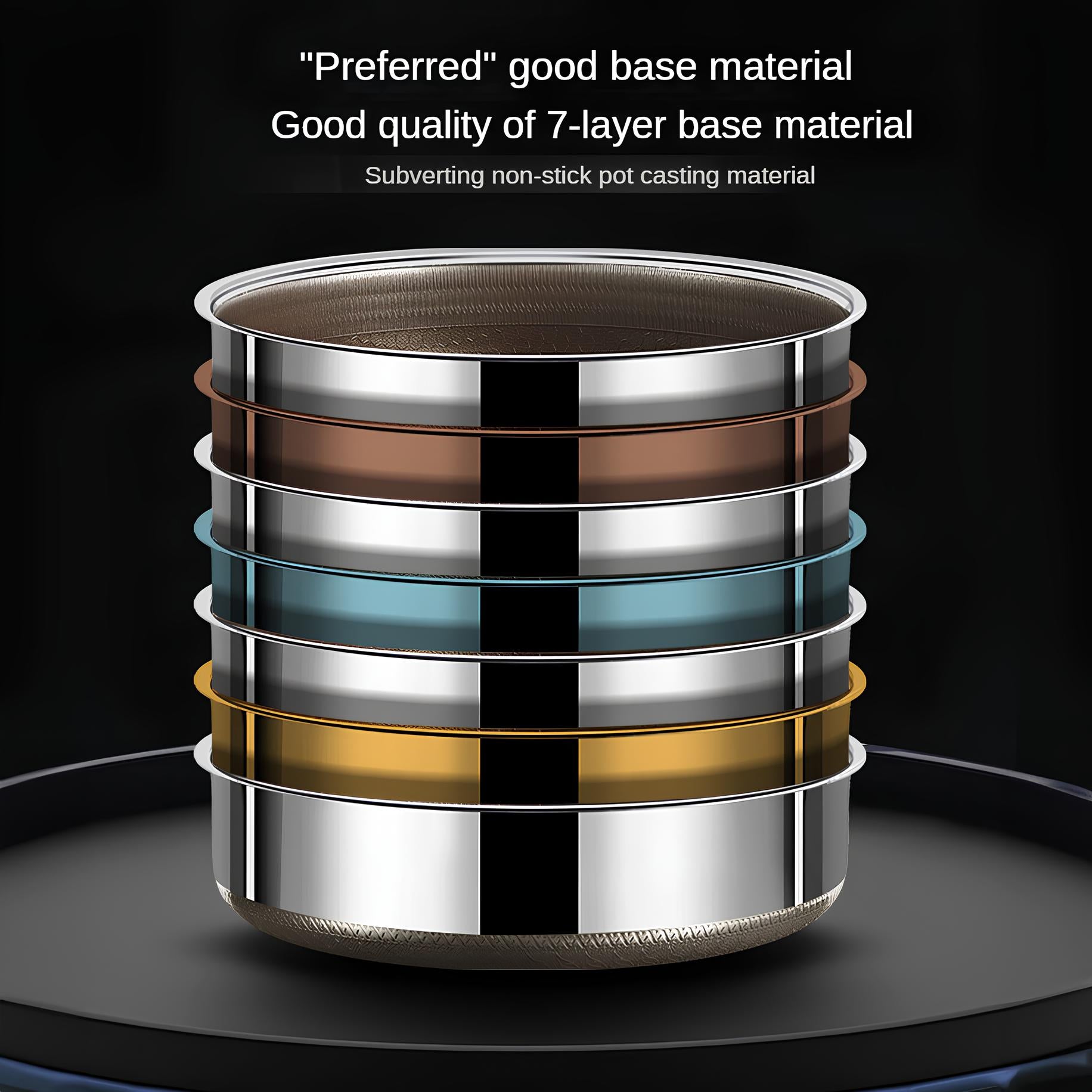 Titanium 316 Stainless Steel Non Stick Frying Pan - Homevalley.co.uk