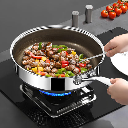 Titanium 316 Stainless Steel Non Stick Frying Pan - Homevalley.co.uk
