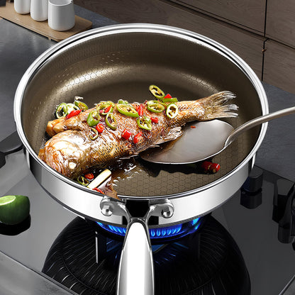 Titanium 316 Stainless Steel Non Stick Frying Pan - Homevalley.co.uk