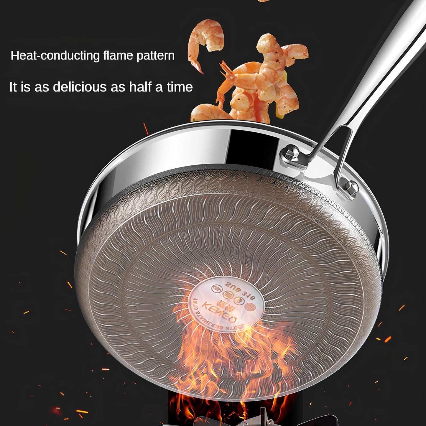 Titanium 316 Stainless Steel Non Stick Frying Pan - Homevalley.co.uk