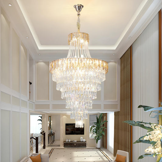 Villa Lobby Staircase Crystal Chandelier - Homevalley.co.uk