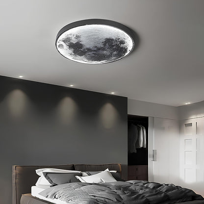 Wall Ceiling Mount LED Round Moon Lamp, Bedroom, Children, Living Room - Homevalley.co.uk
