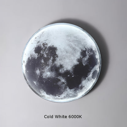 Wall Ceiling Mount LED Round Moon Lamp, Bedroom, Children, Living Room - Homevalley.co.uk