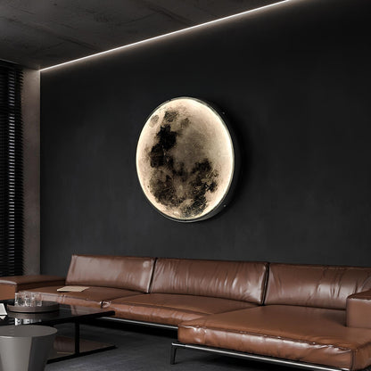 Wall Ceiling Mount LED Round Moon Lamp, Bedroom, Children, Living Room - Homevalley.co.uk