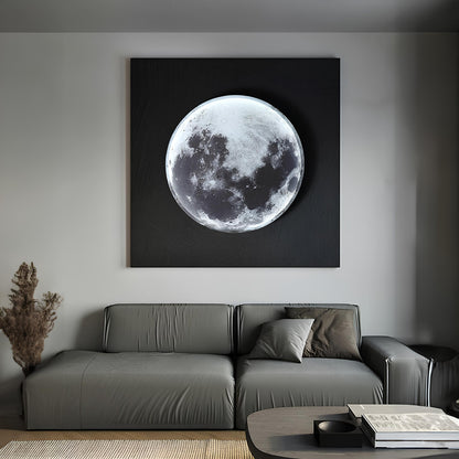 Wall Ceiling Mount LED Round Moon Lamp, Bedroom, Children, Living Room - Homevalley.co.uk
