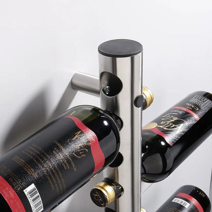 Wall Mounted Stainless Steel Wine Bottle Holder - Homevalley.co.uk