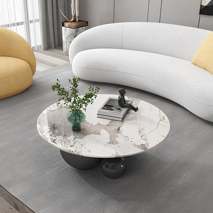 Round Marble Top Luxury Design Coffee Table