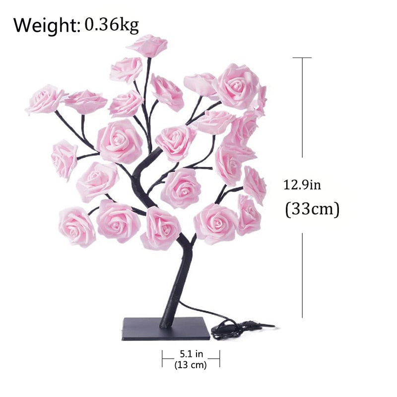 LED Rose Flower Tree Table Lamp - Homevalley.co.uk